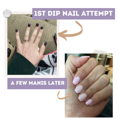 first dip powder manicure at home